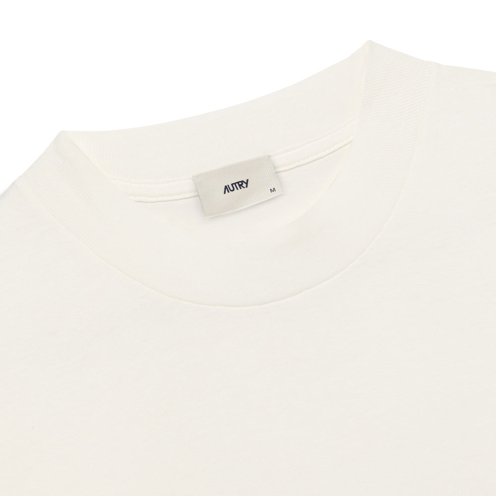 T-shirt Autry T-Shirt With Multicolor Logo Alabaster – dettaglio del collo