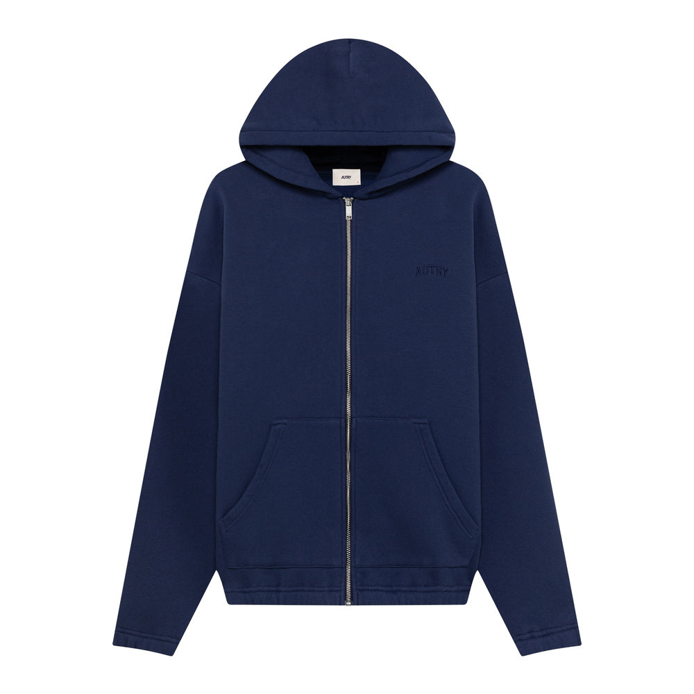Felpa con zip Autry Zip-Up Hoodie Blue – vista frontale