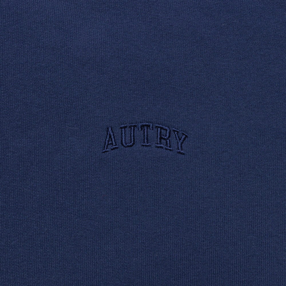 Felpa con zip Autry Zip-Up Hoodie Blue – dettaglio del logo ricamato