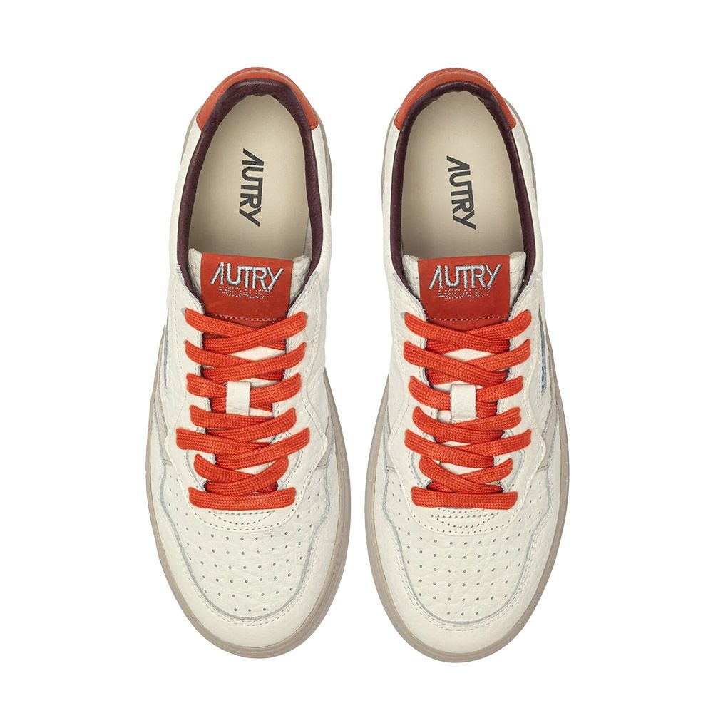 Sneaker Autry Medalist Low Man Nubuck/Elephant/Suede Sand/Pumpkin – vista dall'alto