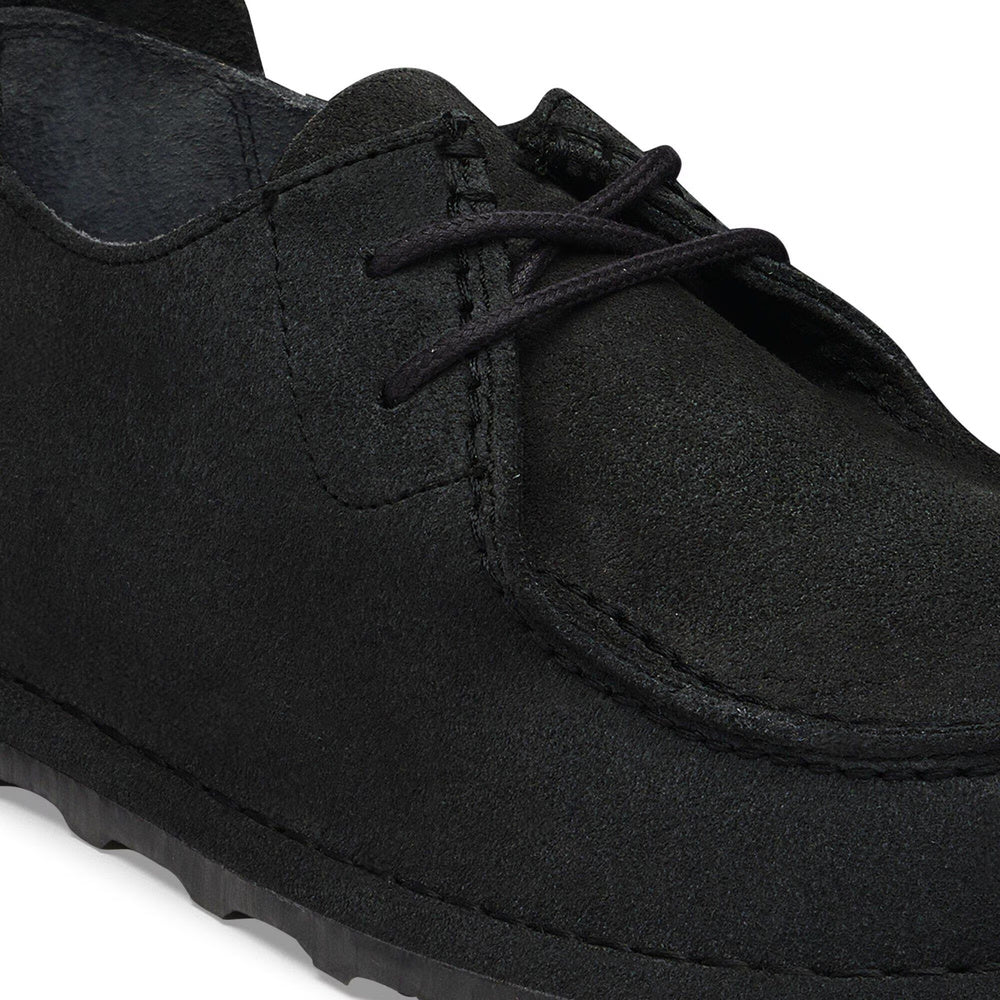 Scarpa Birkenstock Utti Lace Woman in pelle scamosciata Black – dettaglio della tomaia