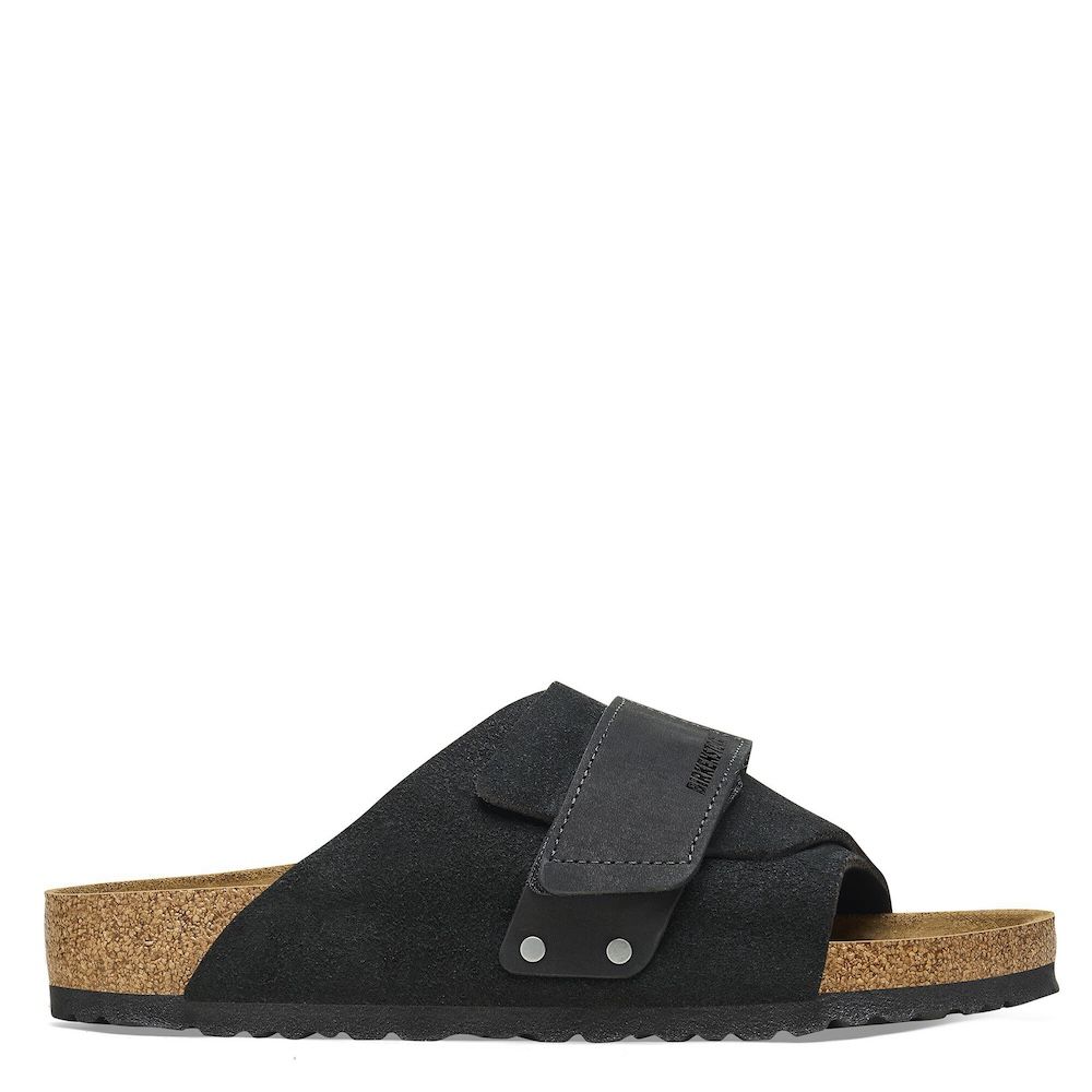 Sandalo Birkenstock Kyoto in pelle scamosciata e nabuk Black – vista laterale