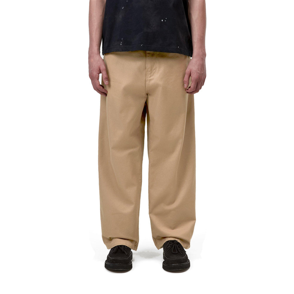 Jeans Carhartt WIP Brady Pant Leather – indossati vista frontale