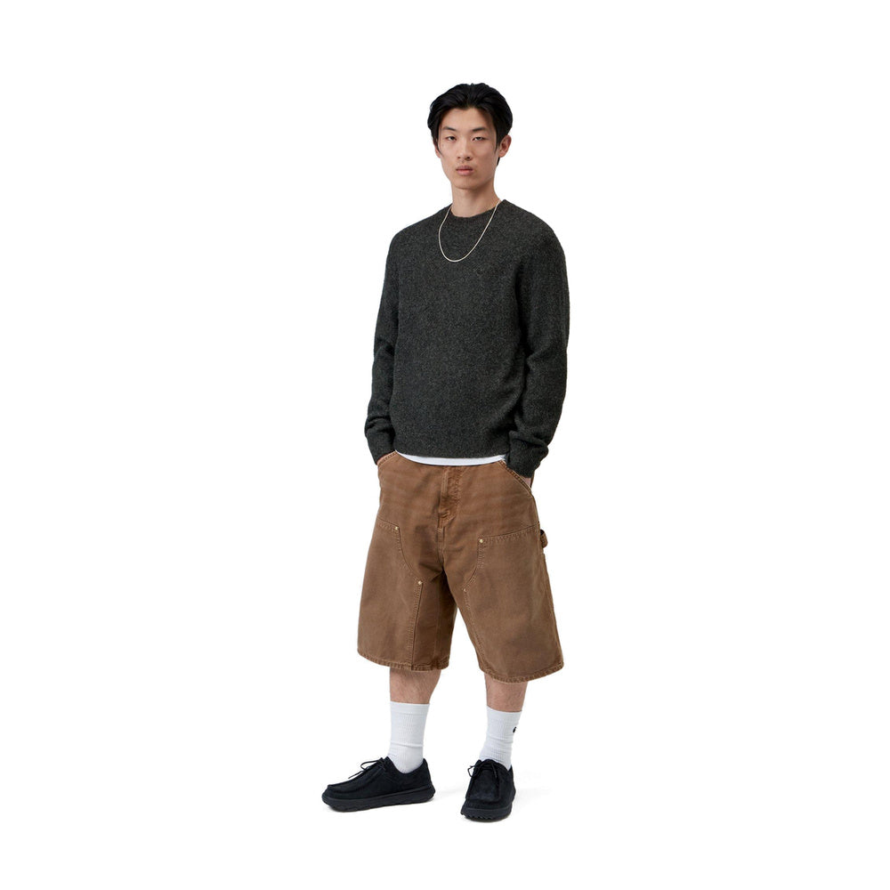 Maglione Carhartt WIP Curtis Sweater Tangled Black – indossato figura intera
