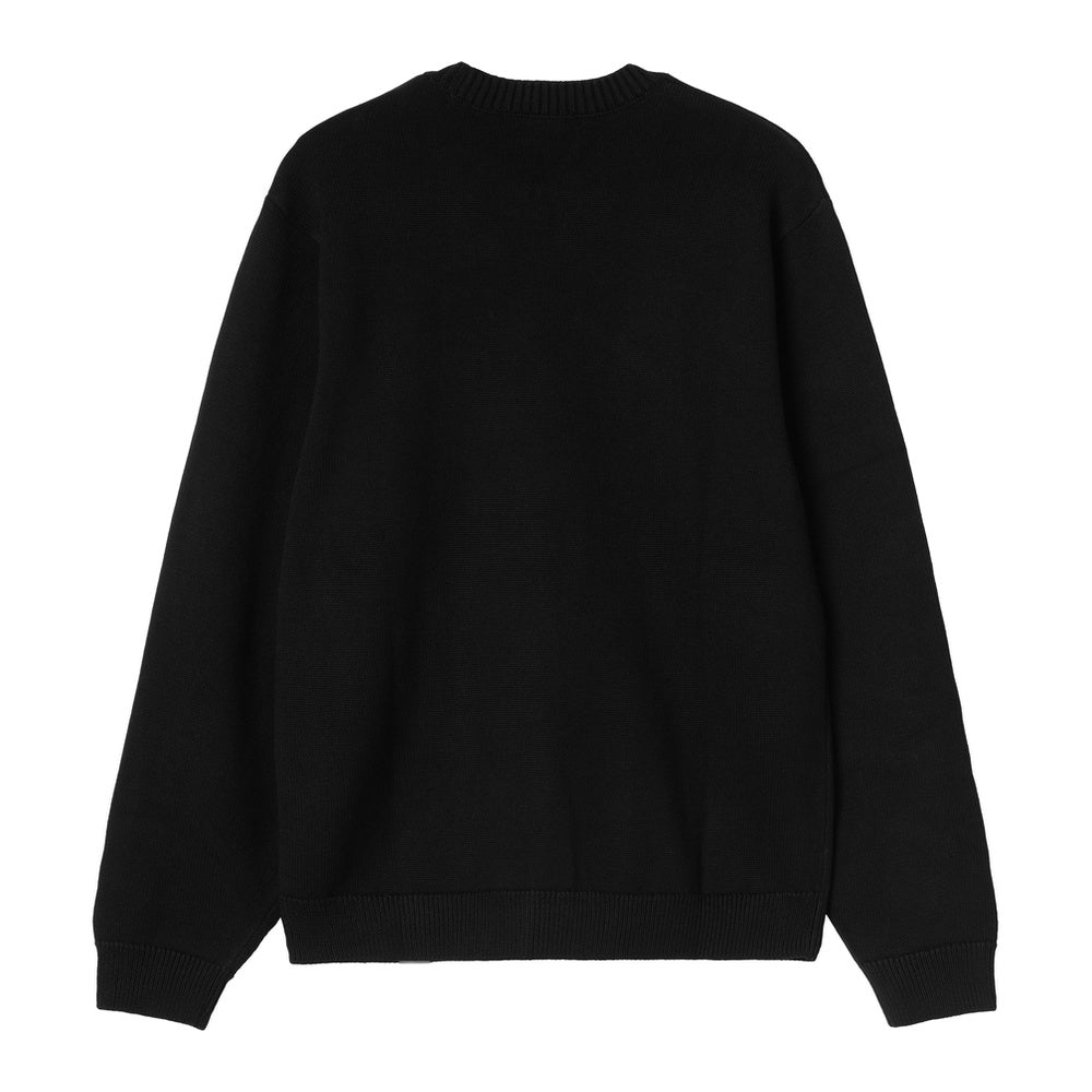 Maglione Carhartt WIP Deck Sweater Black / Wax – vista posteriore