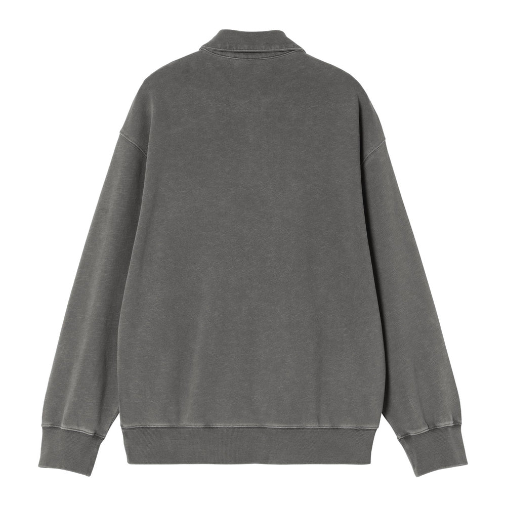 Polo Carhartt WIP Half Zip Harper Polo Black Garment Dyed – vista posteriore