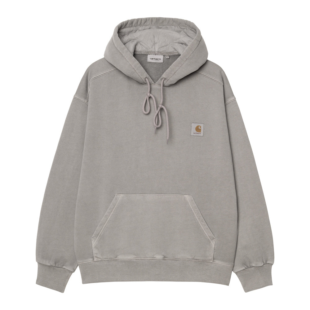 Felpa con cappuccio Carhartt WIP Hooded Nelson Sweatshirt Yosemite Garment Dyed – vista frontale