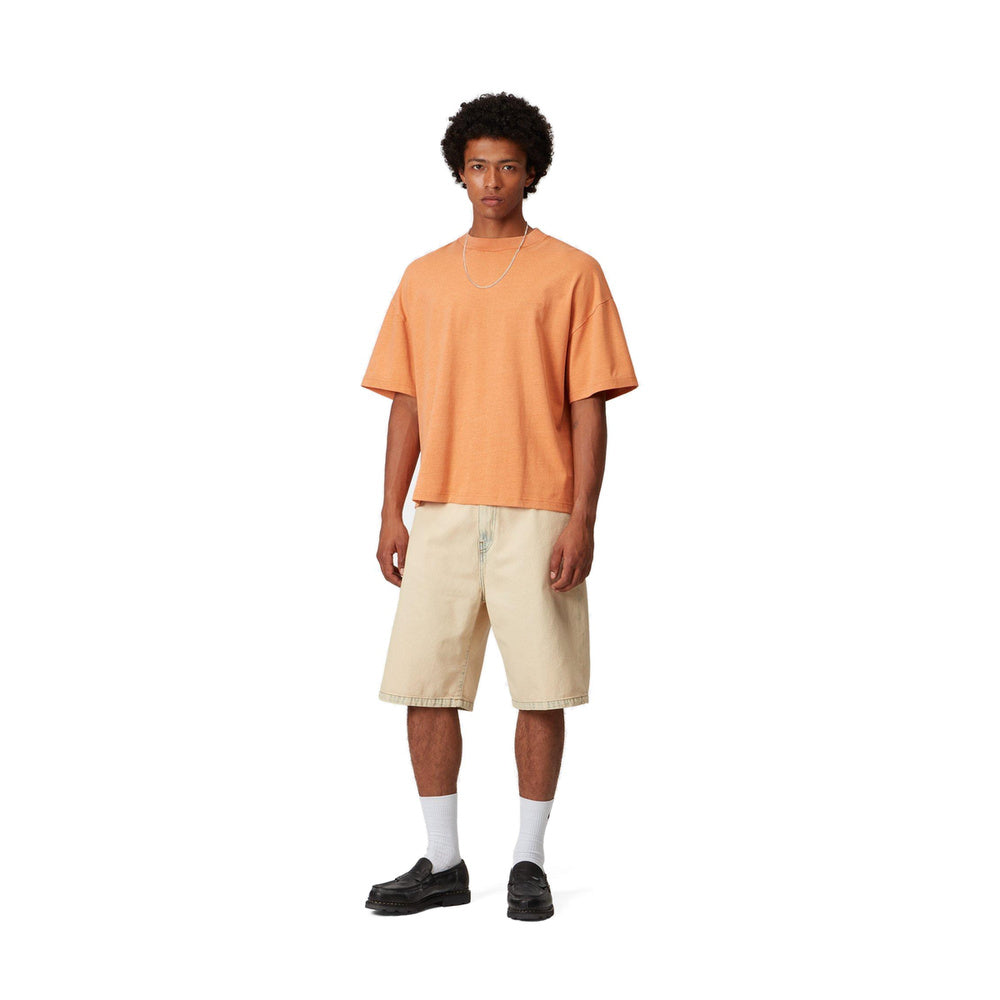 Short Carhartt WIP Landon Short Blue Sand Bleached – indossati figura intera