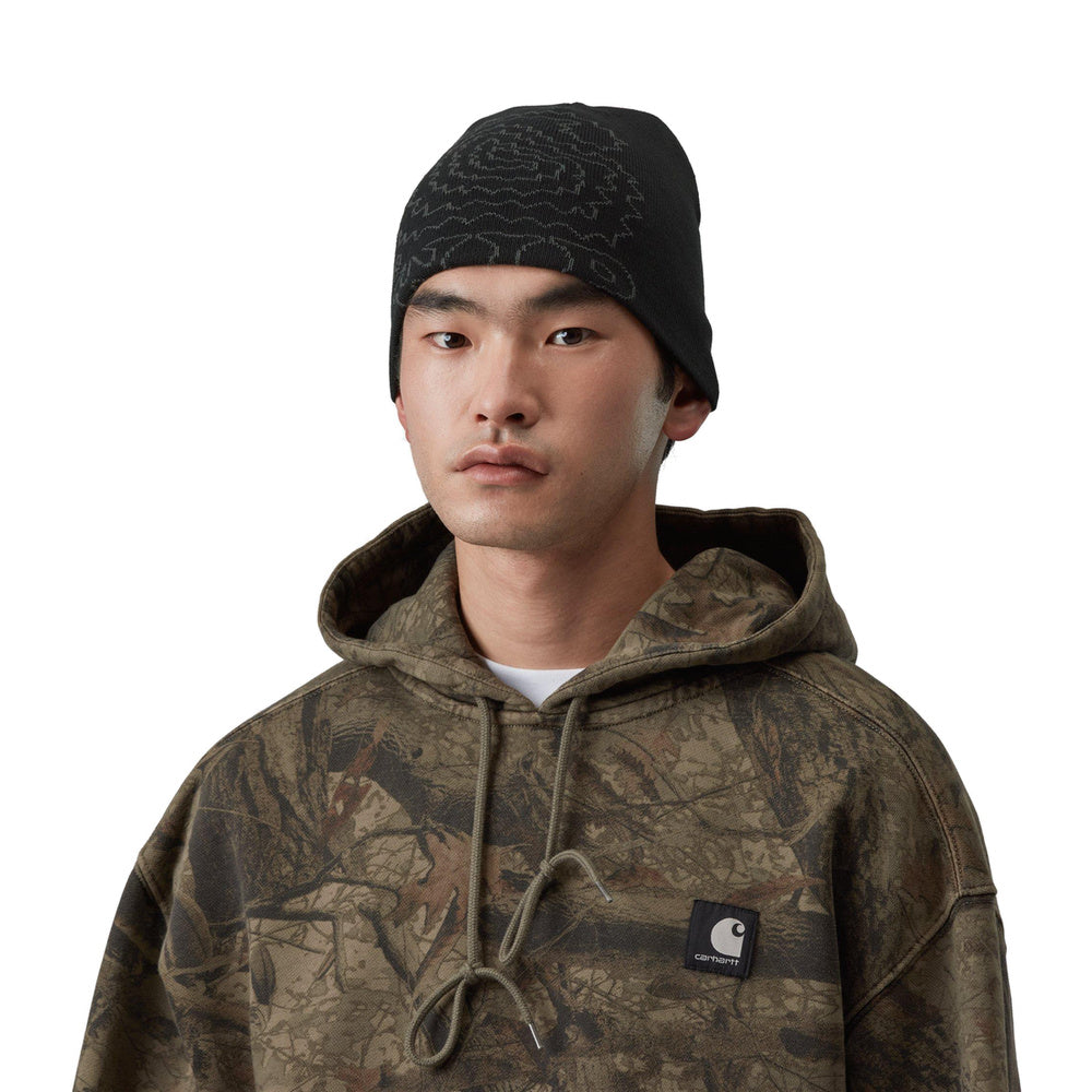 Berretto Carhartt WIP Limn C Beanie Black – indossato