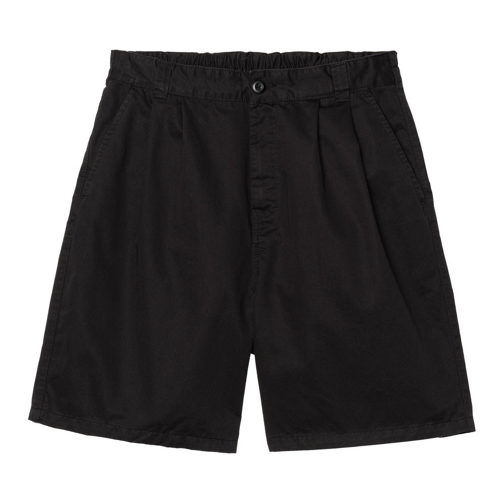 Short Carhartt WIP Marv Short Black Stone Washed – vista frontale