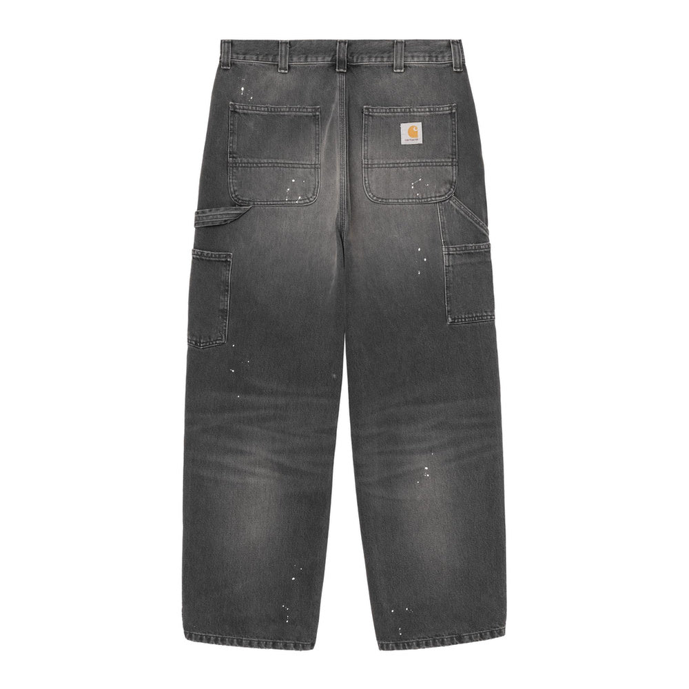 Pantaloni da lavoro Carhartt WIP OG Single Knee Pant Black Destroy Wash Splatter – vista posteriore