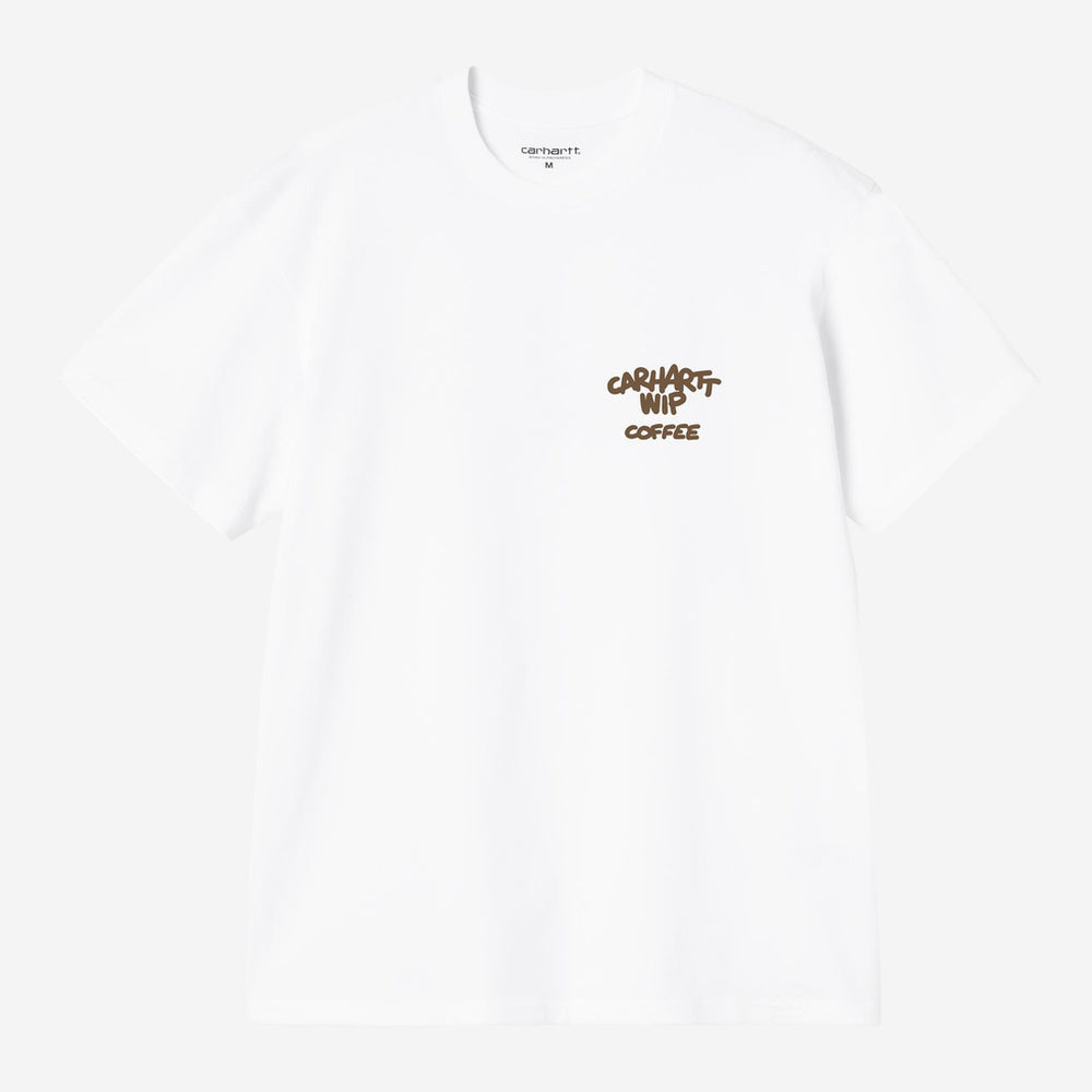 T-shirt Carhartt WIP S/S Coffee Break T-Shirt White – vista frontale