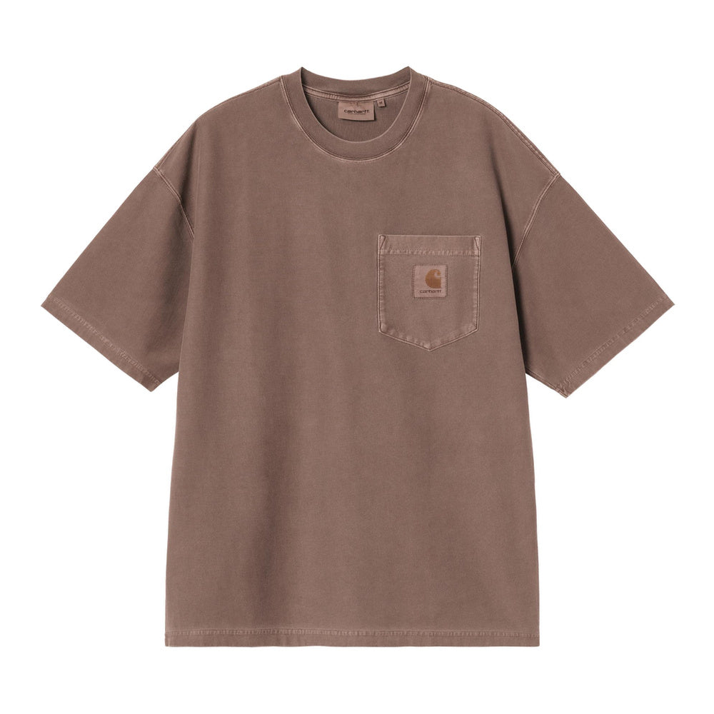 T-shirt Carhartt WIP S/S Loose Pocket T-Shirt Tobacco Garment Dyed – vista frontale