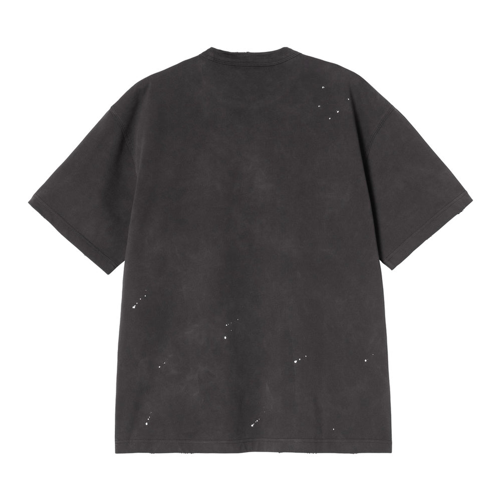 T-shirt Carhartt WIP S/S Painter T-Shirt Black Destroy Wash Splatter – vista posteriore