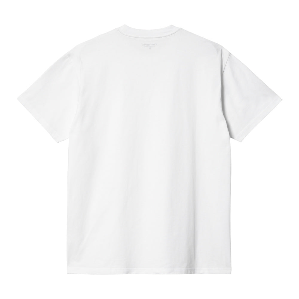T-shirt Carhartt WIP S/S Pocket Heart T-Shirt White / Red – vista posteriore
