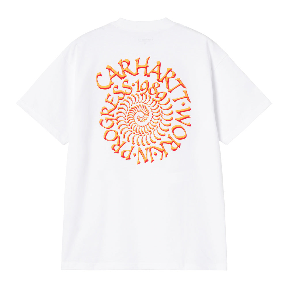 T-shirt Carhartt WIP S/S Spirals T-Shirt White – vista posteriore
