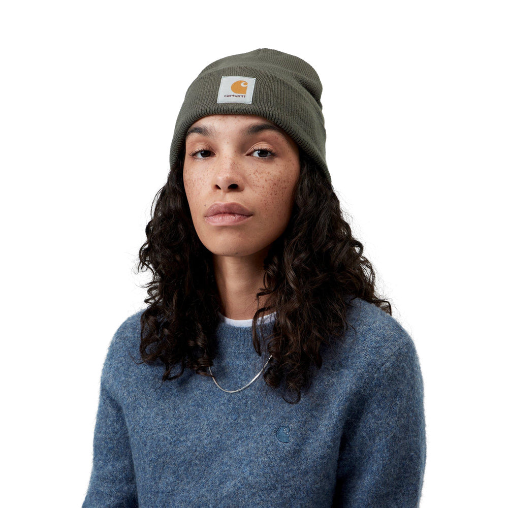 Berretto Carhartt WIP Short Watch Hat Shungite – indossato