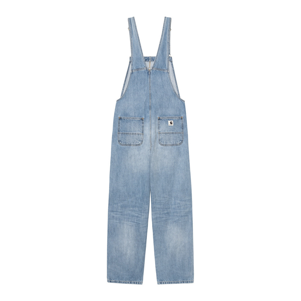 Salopette Carhartt WIP W' Bib Overall Straight Blue Burst Washed – vista posteriore