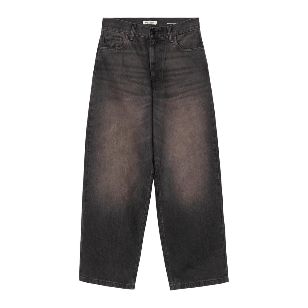 Jeans Carhartt WIP W' Brandon Pant Black Tobacco Used Wash – vista frontale