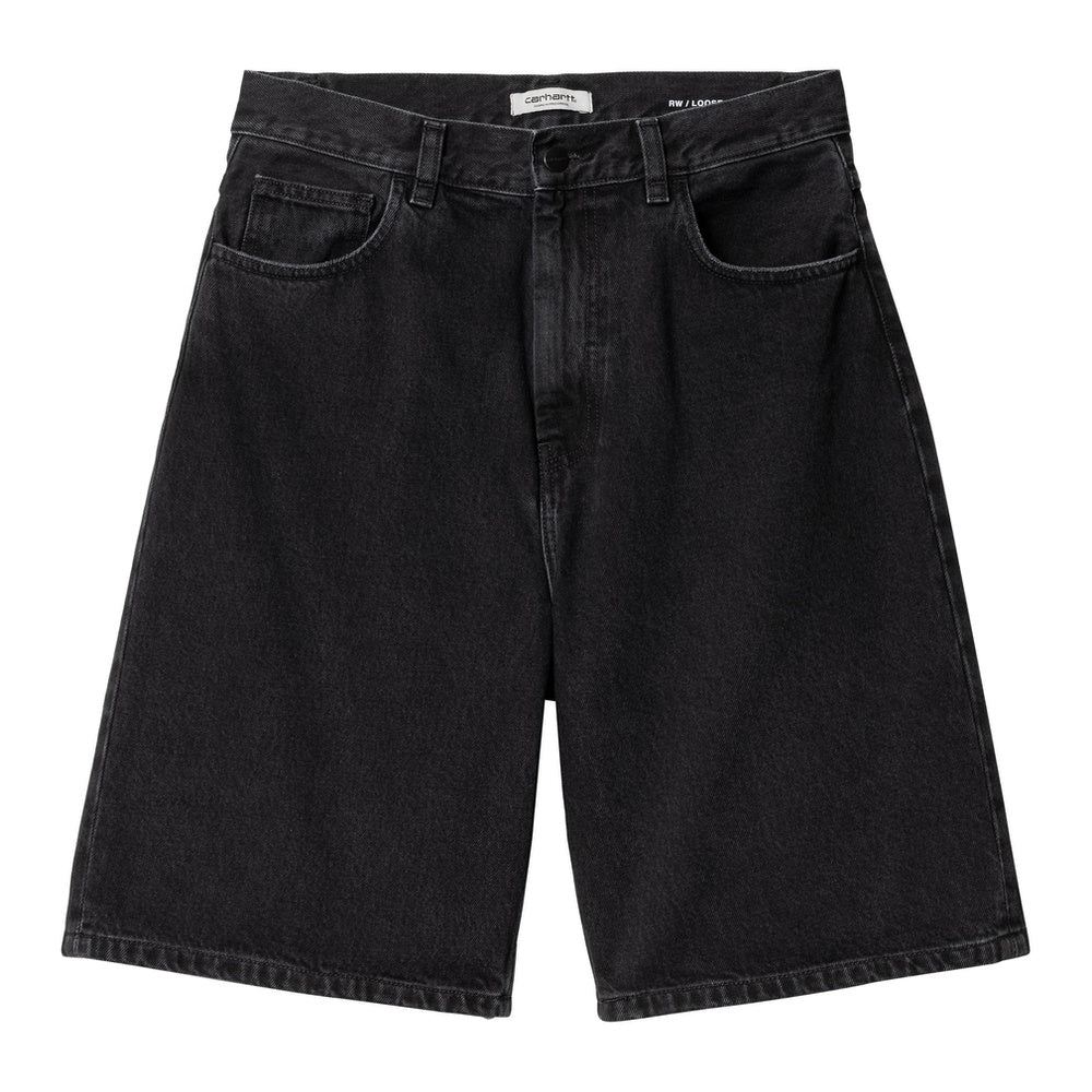 Short Carhartt WIP W' Brandon Short Black Stone Washed – vista frontale