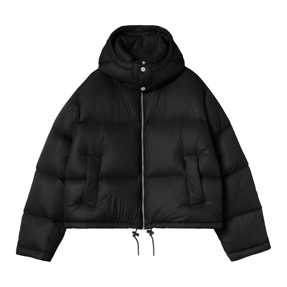 Piumino Carhartt WIP W' Haydon Jacket Black / Shady Grey – vista frontale