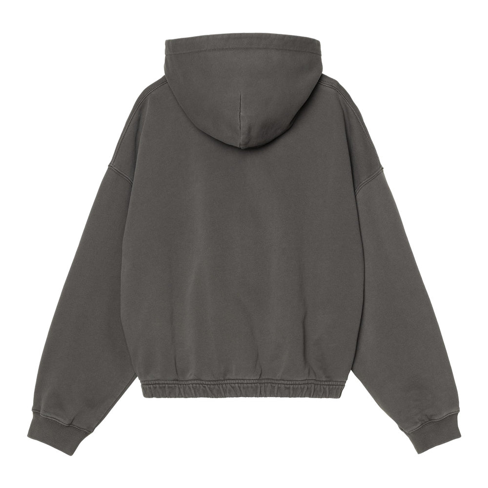 Felpa con cappuccio Carhartt WIP W' Hooded Hoggard Jacket Black Garment Dyed – vista posteriore