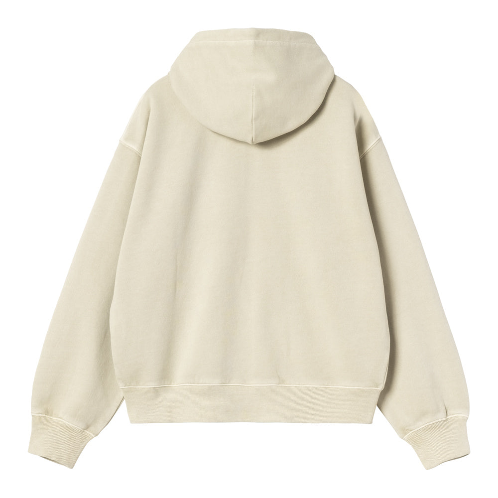 Felpa con cappuccio Carhartt WIP W' Hooded Nelson Jacket Stone Garment Dyed – vista posteriore