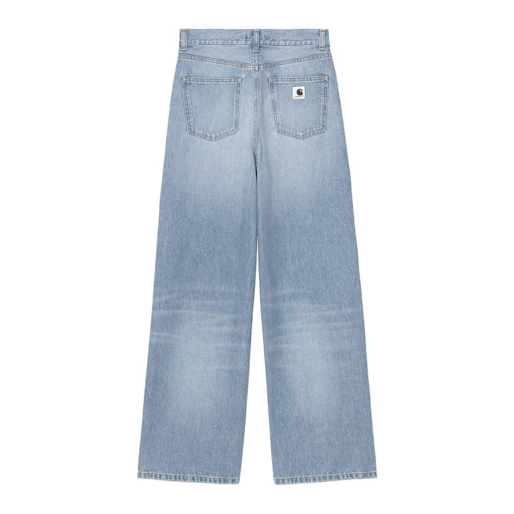 Jeans Carhartt WIP W' Jane Pant Blue Heavy True Stone – vista posteriore