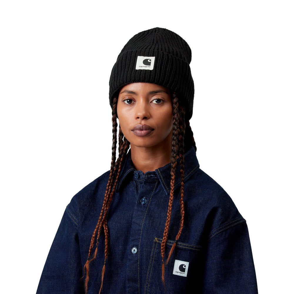 Berretto Carhartt WIP W' Mira Beanie Black – indossato