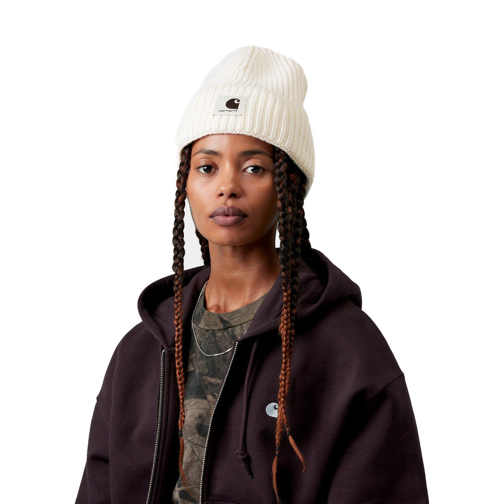 Berretto Carhartt WIP W' Mira Beanie Natural – indossato