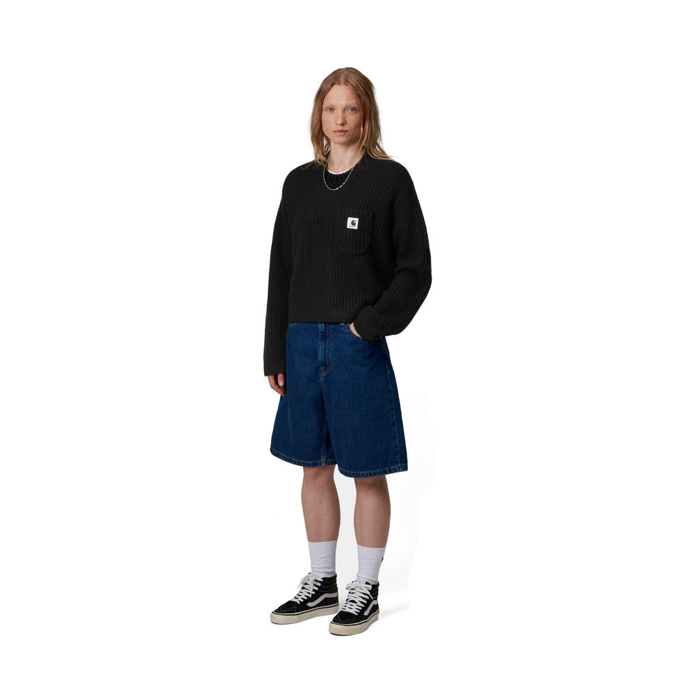 Maglione Carhartt WIP W' Mira Sweater Black – indossato figura intera