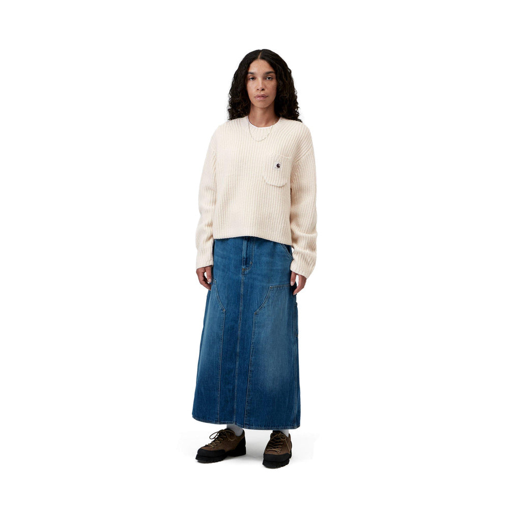 Maglione Carhartt WIP W' Mira Sweater Natural – indossato figura intera