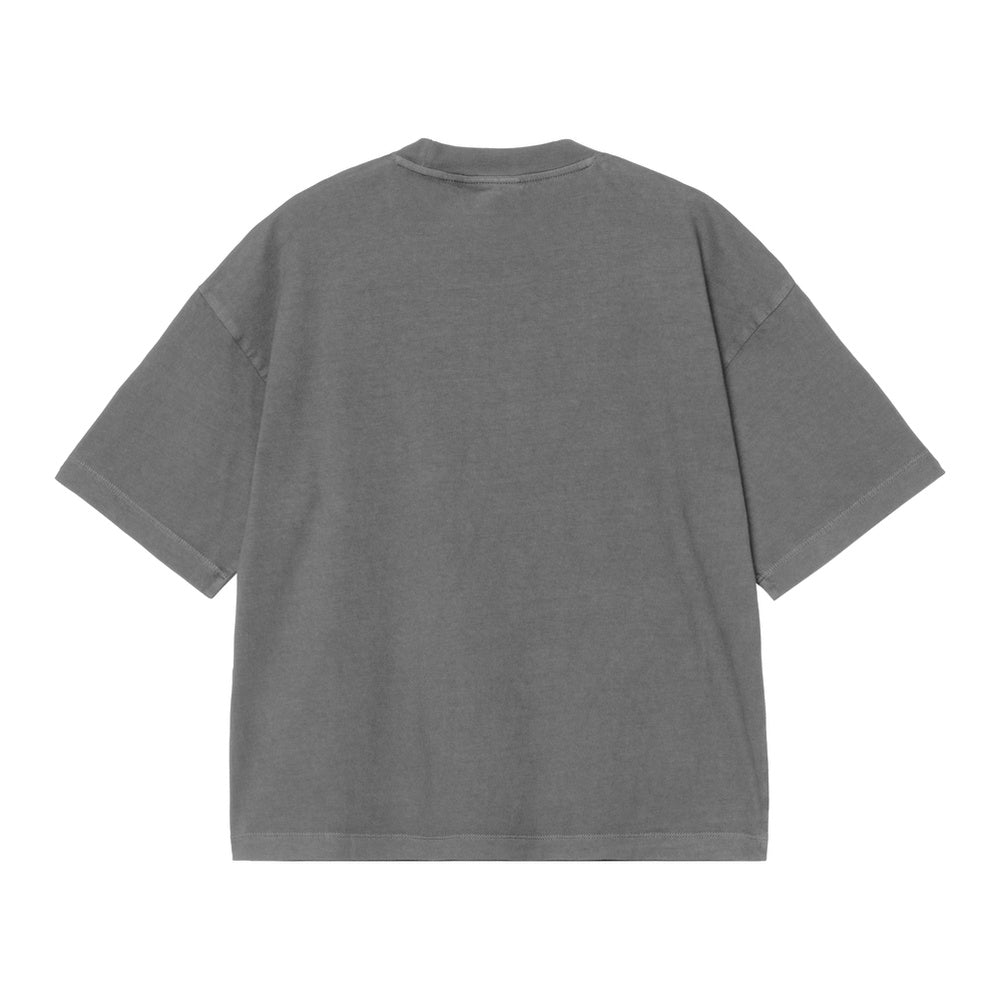 T-shirt Carhartt WIP W' S/S Nelson T-Shirt Black Garment Dyed – vista posteriore