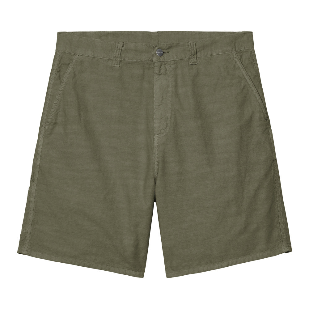 Short Carhartt WIP Walter Single Knee Short Leaf Garment Dyed – vista frontale