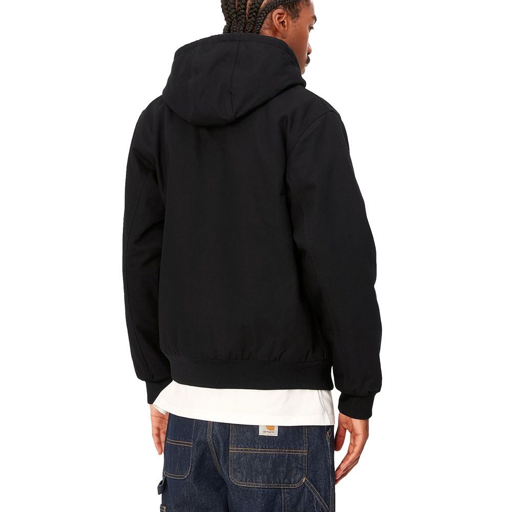Giacca Carhartt WIP Active Jacket (Winter) Black Rigid – indossata vista posteriore