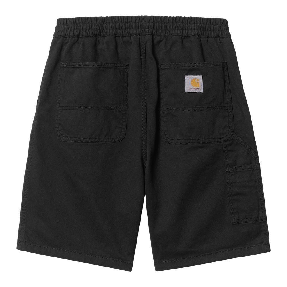 Short Carhartt WIP Flint Short Black Garment Dyed – vista posteriore