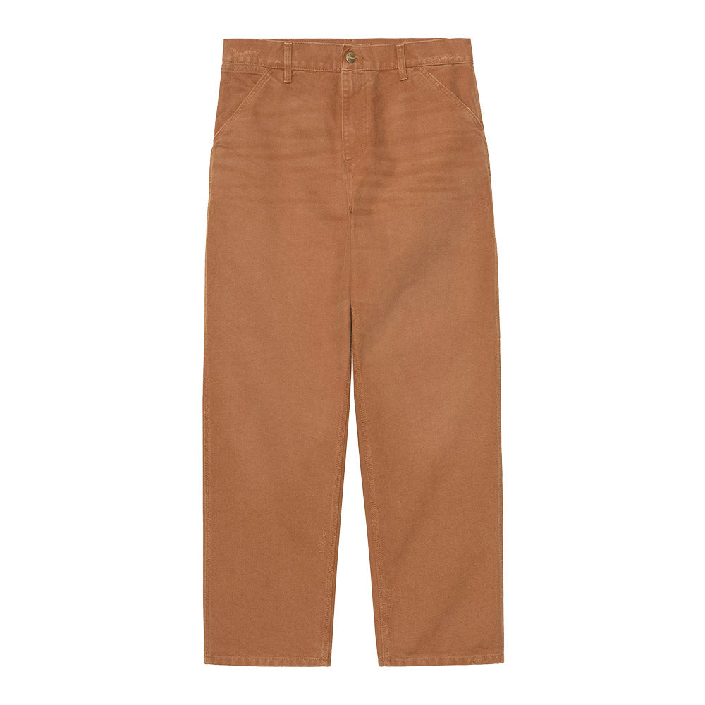 Pantaloni Carhartt WIP Single Knee Pant Hamilton Brown / Grind Wash – vista frontale