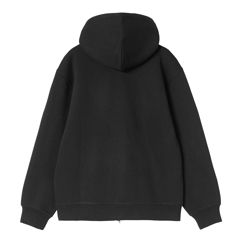 Felpa con cappuccio Carhartt WIP Women's Hooded Small Heart Patch Jacket Black / Black – vista posteriore