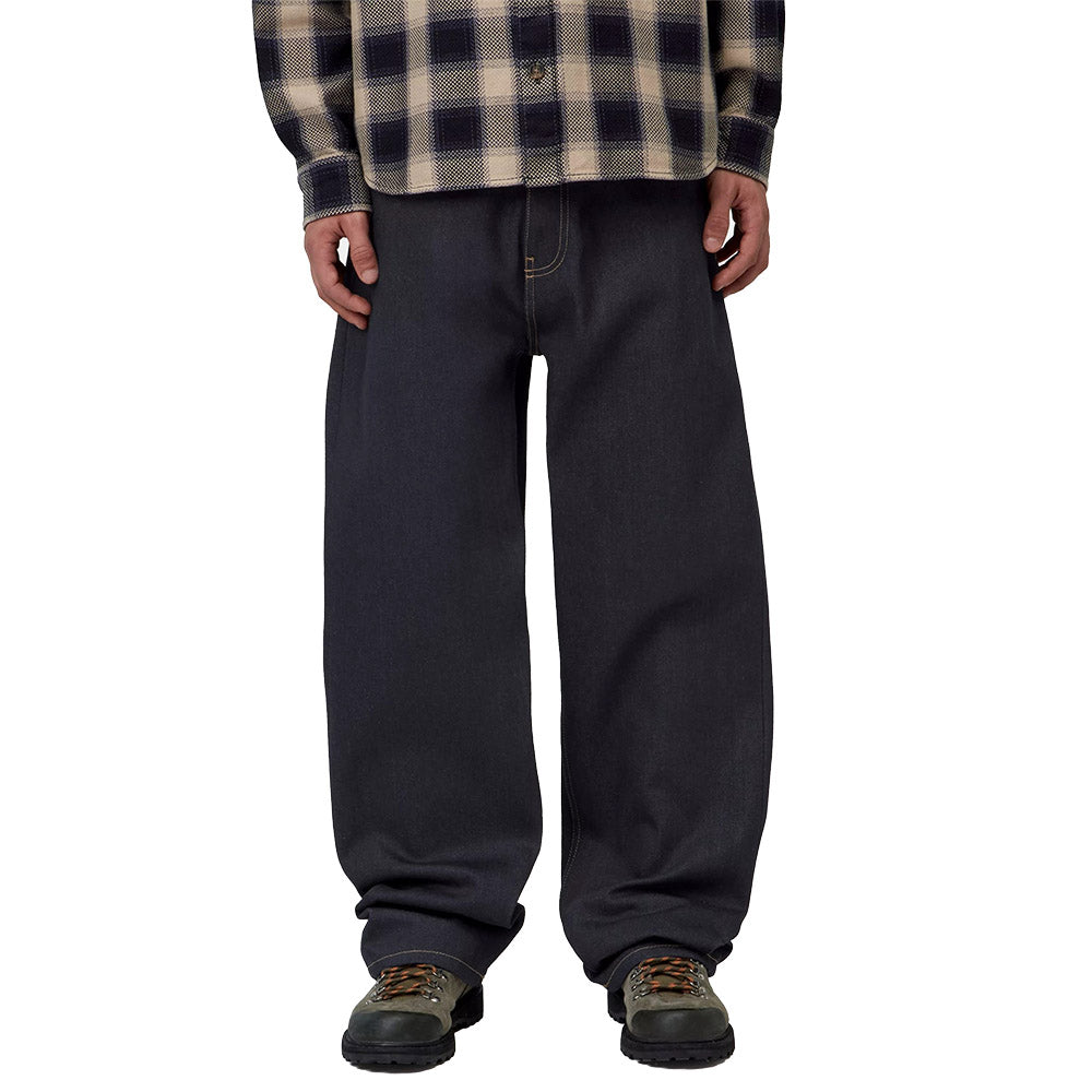 Jeans Carhartt WIP Payson Pant Blue Rigid – indossati vista frontale