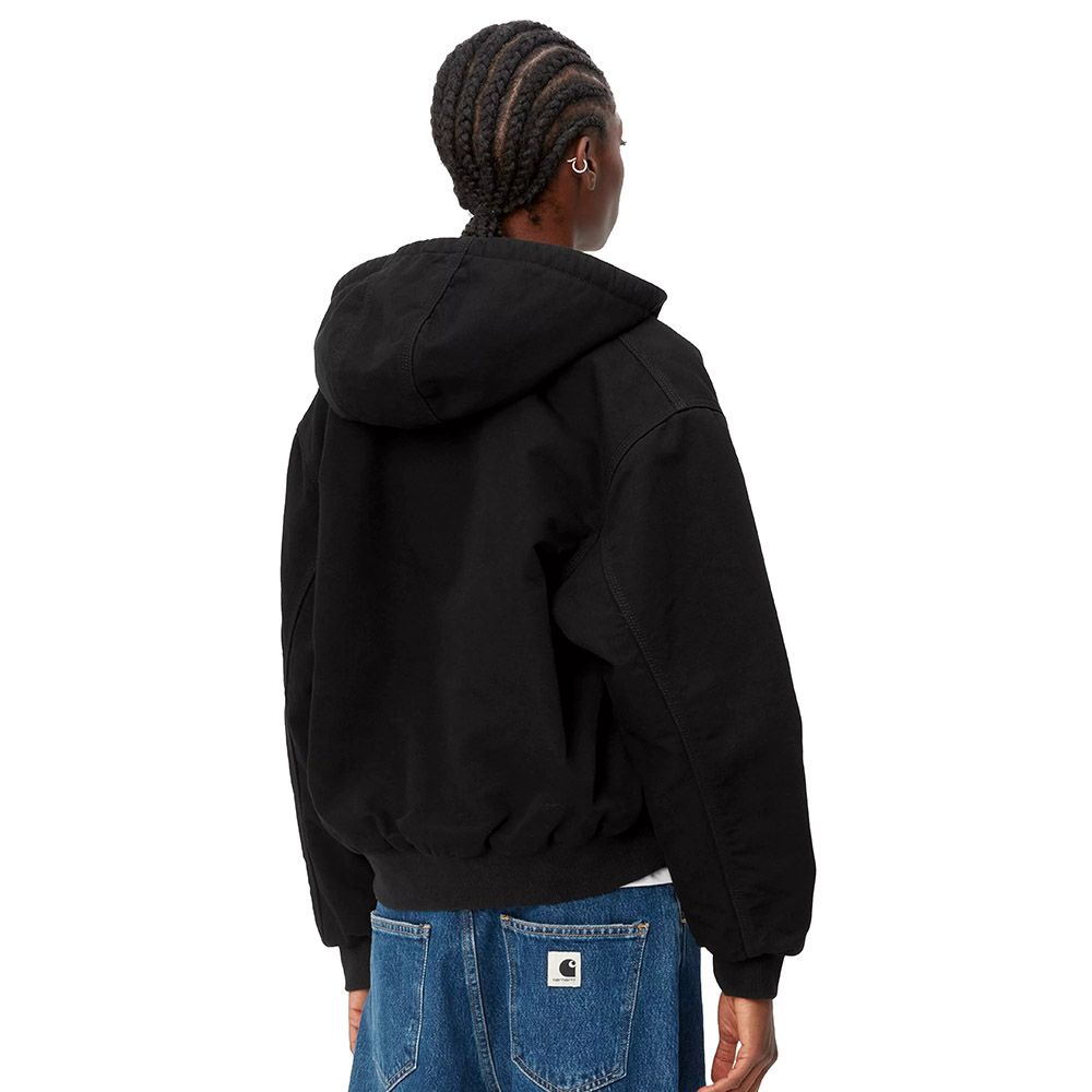 Giacca Carhartt WIP W' OG Active Jacket Black Rinsed – indossata vista posteriore