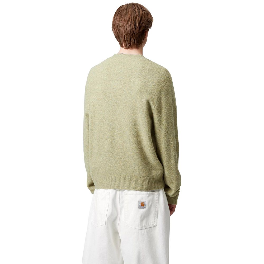 Maglione Carhartt WIP Curtis Sweater Tangled Brass – indossato vista posteriore