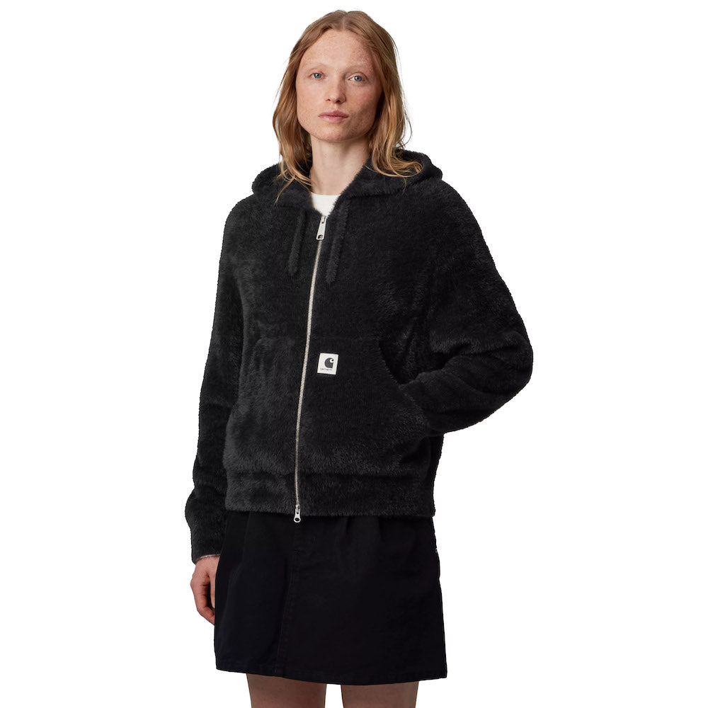 Cardigan Carhartt WIP Women's Maine Active Sweater Jacket Black – indossato vista di tre quarti