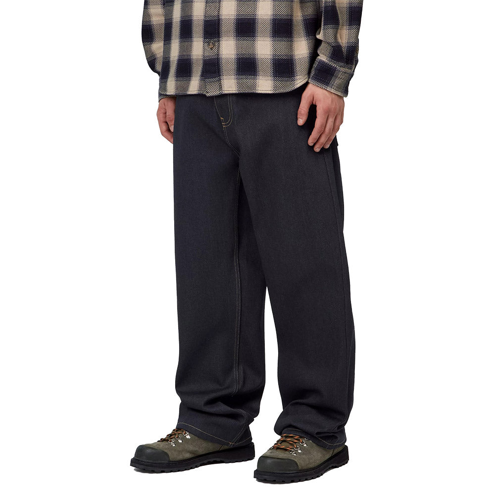 Jeans Carhartt WIP Payson Pant Blue Rigid – indossati vista di tre quarti