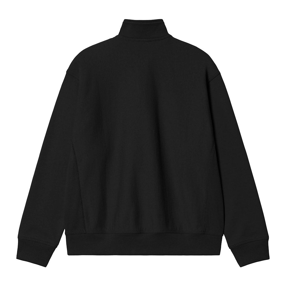 Felpa Carhartt WIP Half Zip American Script Sweatshirt Black – vista posteriore
