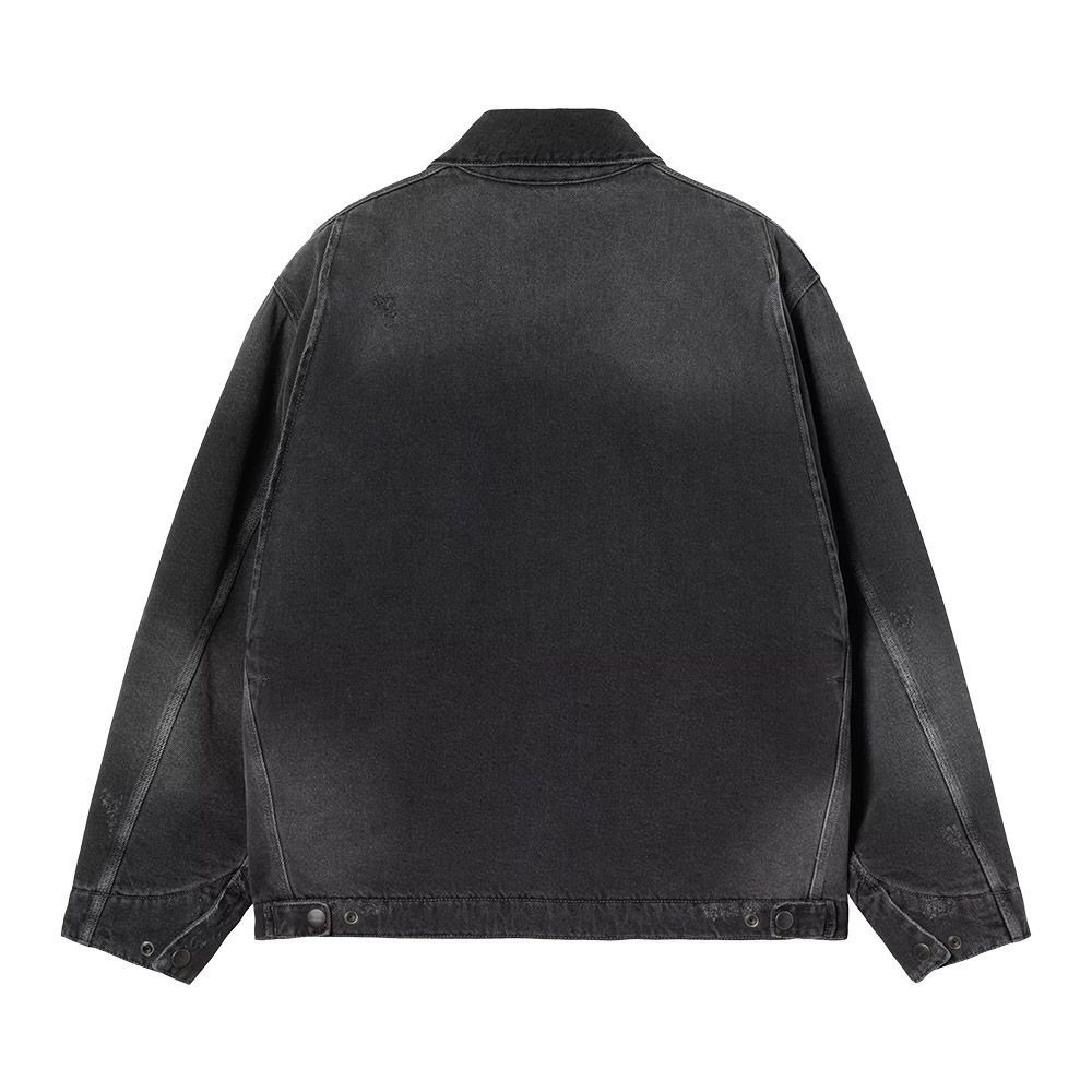 Giacca Carhartt WIP OG Detroit Jacket Black Grind Wash – vista posteriore
