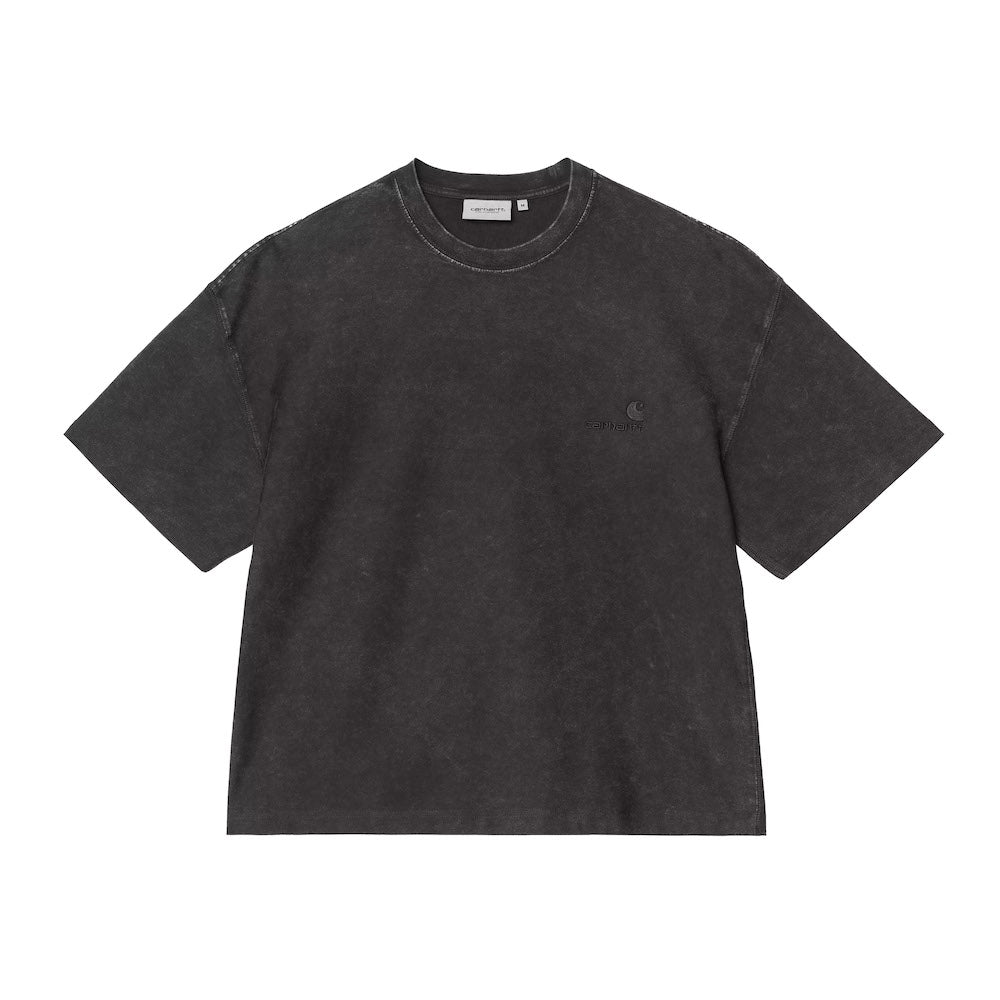 T-shirt Carhartt WIP S/S Lambert T-Shirt Black Moon Wash – vista frontale