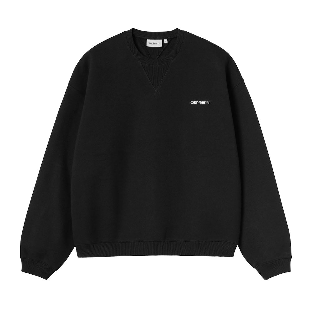 Felpa Carhartt WIP Ebbert Sweatshirt Black – vista frontale