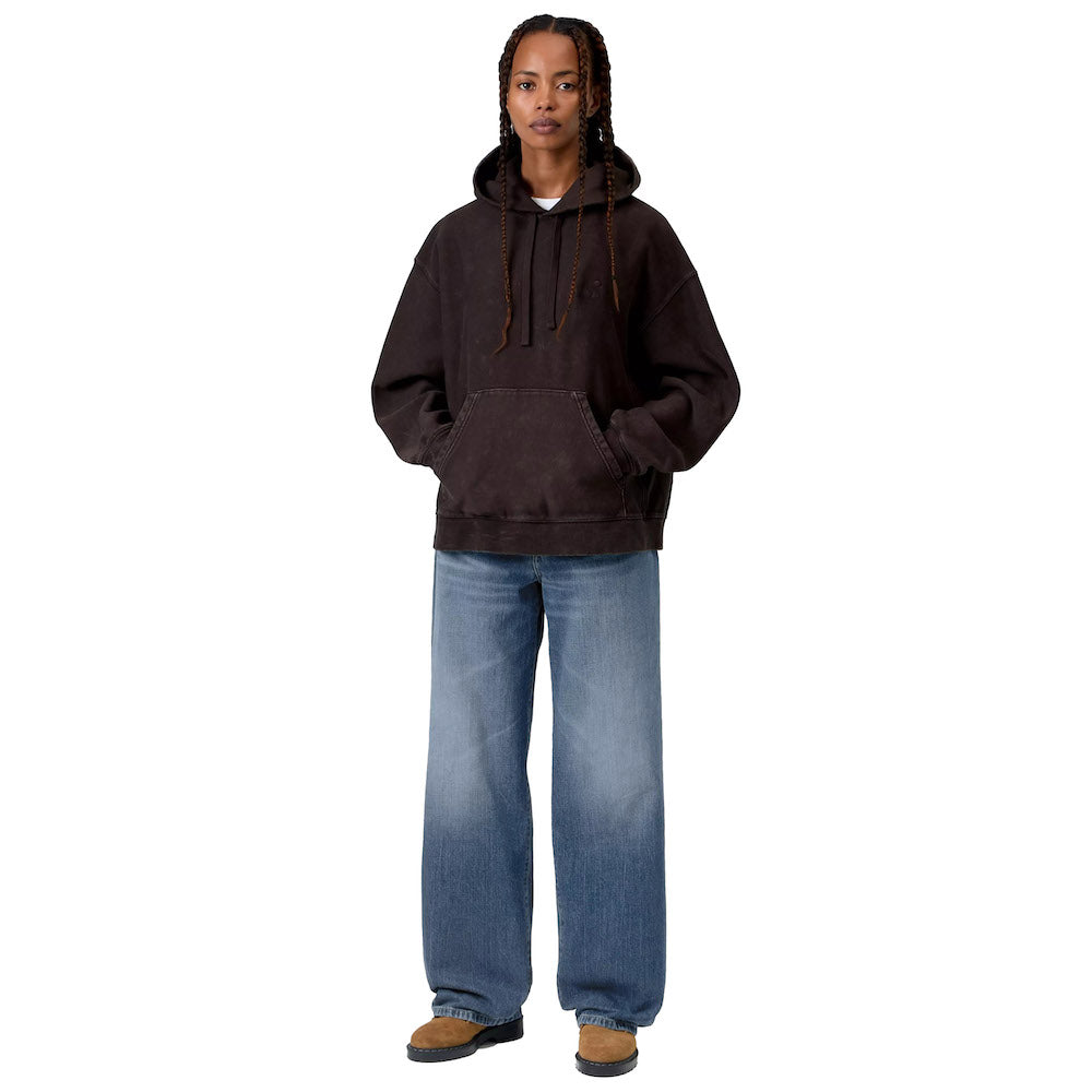 Jeans Carhartt WIP Women's Lavine Pant Blue / Marble Used Wash – indossati figura intera