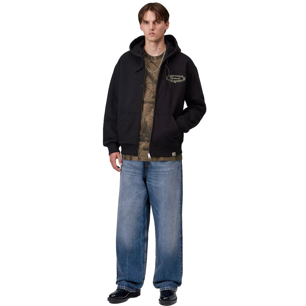 Jeans Carhartt WIP Payson Pant Blue / Marble Used Wash – indossati figura intera