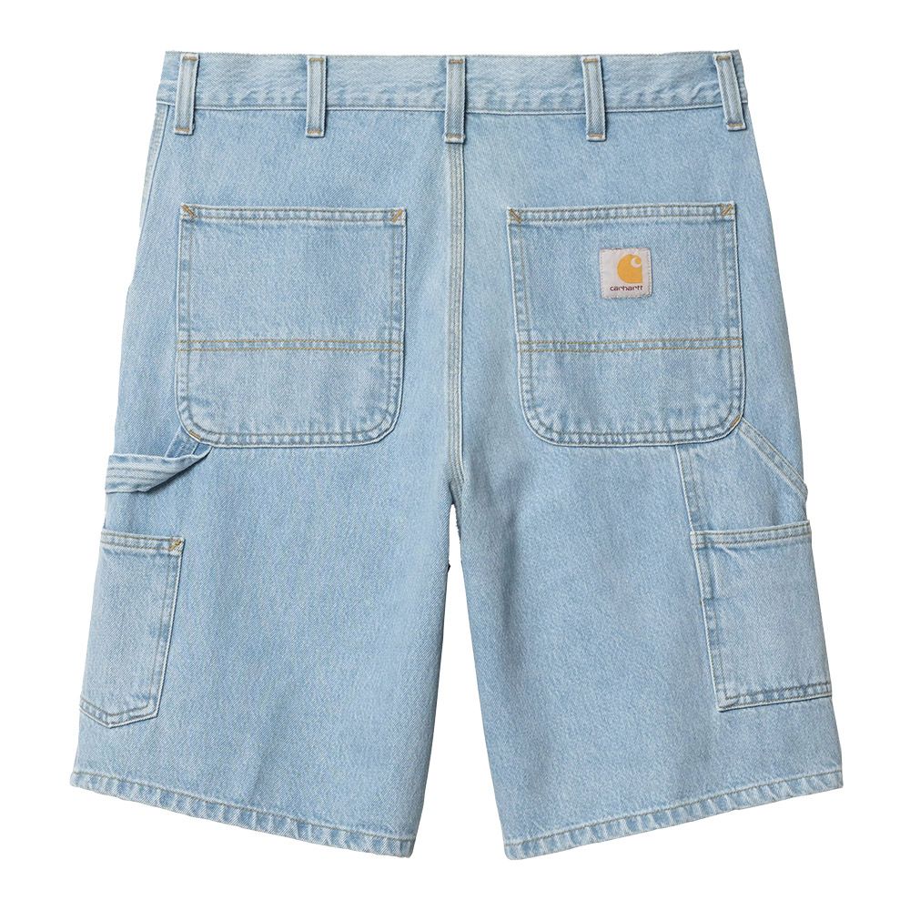 Short Carhartt WIP Single Knee Short Blue Heavy Stone Bleached – vista posteriore